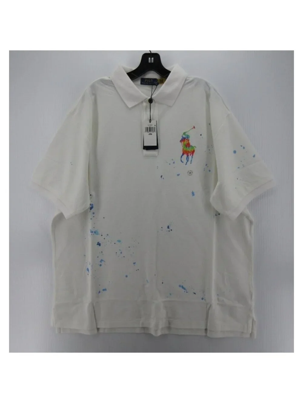 Polo Ralph Lauren Polo Shirt 2XB Big Big Pony Paint Splatter Preppy